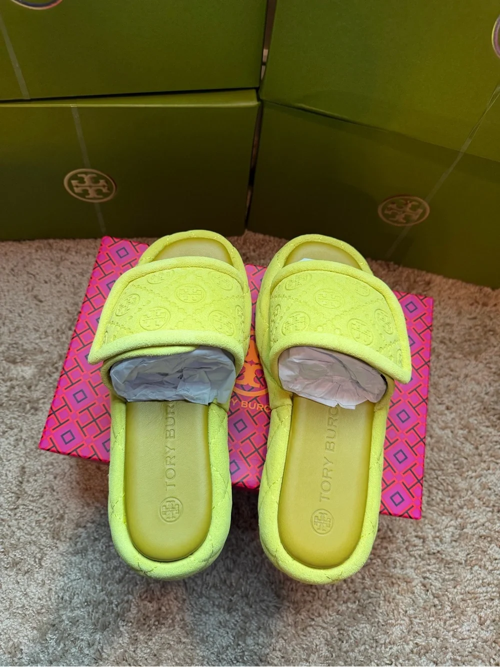 Tory Burch T Monogram Bubble Slide Sandals